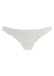 Nuance Damen String, Gr. XL, beige, Obermaterial: 66% Polyamid, 34% Elasthan, Unterhosen, mit extra flachen Kanten aus feiner, seamless Spitze