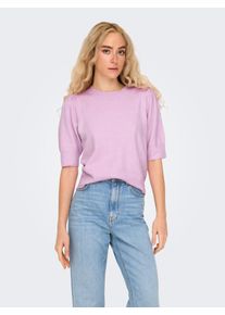 Only Damen Strickpullover "ONLRICA LIFE 2/4 PULLOVER EX KNT"pastel lavender detail:with melange, modisch, Gr. XL, meliert, Strick, Obermaterial: 93%