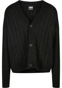 Urban Classics Herren Strickjacke "Urban Classics Herren Boxy Cardigan", schwarz, Gr. XL, unifarben, 100% Polyacryl, Strickjacken