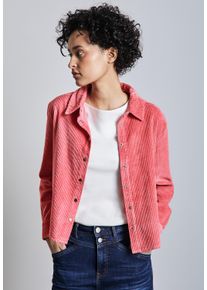 Street One Damen Langarmbluse, rot, casual, Gr. 46, unifarben, Web, 100% Baumwolle, Blusen, aus reiner Baumwolle