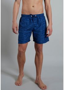 Ceceba Herren Badeshorts, blau, modisch, Gr. 4, gemustert, Popeline, Obermaterial: 100% Polyester. Innenslip: 100% Polyester, Badehosen, mit tollem