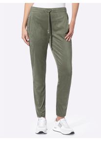 Heine Damen Jogger Pants, grün, Gr. 46, unifarben, 90% Polyester, 10% Elasthan, Hosen