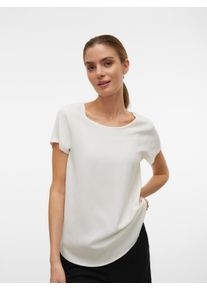 Véro Moda VERO MODA Damen Blusenshirt "VMBELLA SS TOP WVN GA NOOS", weiß, modisch, Gr. M, unifarben, Web, Obermaterial: 97% Viskose, 3% Elasthan, Shirts