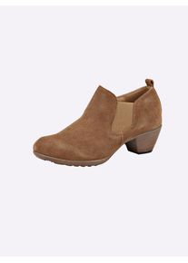Andrea Conti Damen Cowboy Stiefelette, Gr. 38, braun, Veloursleder, Leder, modisch, Schuhe