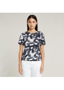 G-Star Raw G-STAR Damen T-Shirt "Sprayed Letters"lt chalk sprayed letters, casual, Gr. S, bedruckt, Single Jersey, Obermaterial: 100% Baumwolle, Shirts, mit