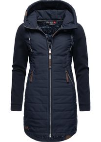 Ragwear Damen Steppmantel "Lucinda Long", blau, sportlich, Gr. L, Obermaterial: 100% Polyester, Obermaterial Ärmel: 100% Baumwolle, Futter: 100%