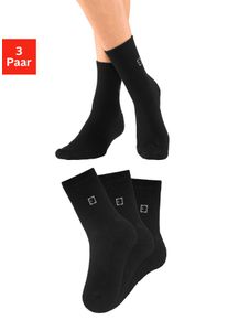 ELBSAND Damen Socken, Gr. 39, schwarz, Baumwolle, Polyamid, Elasthan, unifarben, Socken, mit Frottee und eingestricktem Markenlogo
