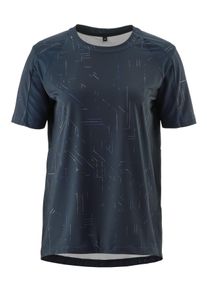 Gonso Damen Radtrikot "Trail Jersey W", blau, Gr. 36, 88% Polyester (recycelt), 12% Elasthan, Trikots, Damen Fahrradtrikot kurzarm, lässiges