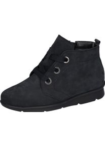 Waldläufer WALDLÄUFER Damen Schnürboots "K-INGA", Gr. 3,5, blau, Nubukleder, unifarben, klassisch, Schuhe, Stiefelette, Bequemschuh in Komfortweite K = extraweit