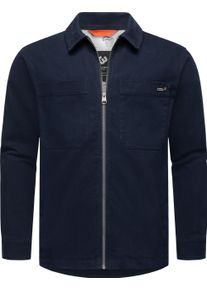 Ragwear Herren Outdoorjacke "Liwty", blau, casual, Gr. M, Material: 100% Baumwolle, Jacken, stylische Herren Hemdjacke mit Brusttasche
