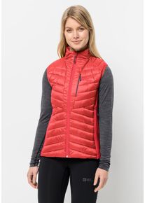 Jack Wolfskin Damen Funktionsweste "ROUTEBURN PRO INS VEST W", rot, Gr. S, 1. OBERSTOFF: 100% POLYESTER; 2. OBERSTOFF: 93% POLYESTER, 7% ELASTHAN;