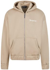 DROPSIZE Herren Sweatjacke "Dropsize Herren Super Heavy Oversize Blank Zip Hoodie", braun, Gr. S, 70% Baumwolle, 30% Polyester, Sweatjacken