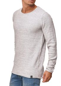 INDICODE Herren Rundhalspullover "Kristian", gelb, modisch, Gr. S, unifarben, Strick, Obermaterial: 100% Baumwolle, Pullover