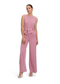 Vera Mont Damen Overall "Vera Mont Jumpsuit mit weitem Bein", rosa, elegant, Gr. 44, Cru00eape, Obermaterial: 95% Polyester, 5% Elasthan. Futter: