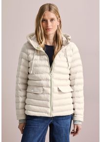 Cecil Damen Steppjacke, beige, casual, Gr. XL, unifarben, Stoff, Obermaterial: 100% Polyester, Füllung: 100% Polyester, Jacken, mit Kapuze mit