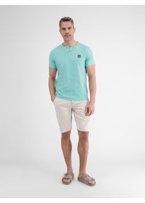 Lerros Herren Henleyshirt "Lerros Herren Serafino-Shirt, gestreift", blau, Gr. S, 100% Baumwolle, Shirts