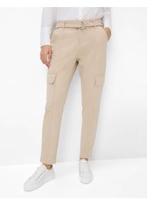 Brax Damen Caprihose "Style MORRIS", beige, Gr. 36, 88% Polyamid, 12% Elasthan, Hosen