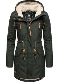 Ragwear Damen Wintermantel "Elsie", grün, casual, Gr. XXL, Außenmaterial: 65% Polyester, 35% Baumwolle, Innenfutter: 100% Polyester, Wattierung: 100%