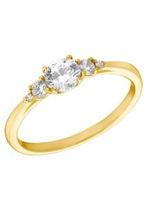 Amor Damen Fingerring "2035669/-70/-71/-72/-73", 56, Silber 925 (Sterlingsilber), 1,5mm, gold, Silber 925 (Sterlingsilber), Fingerringe, mit Zirkonia