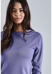 Street One Damen Strickpullover, lila, casual, Gr. 42, unifarben, Strick, Obermaterial: 60% Viskose, 40% Baumwolle, Pullover, mit Rollsaum am