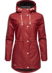 Navahoo Damen Regenmantel "Rainy Forest", rot, modisch, Gr. L, Obermaterial: 70% Polyester, 30% Polyurethan, Innenfutter: 100% Polyester,