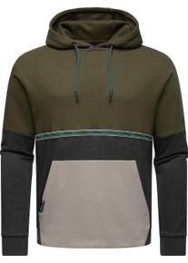 Ragwear Herren Hoodie "Blocky Hoody", grün, Basic, Gr. XXXL, Sweatware, Obermaterial: 70% Baumwolle, 30% Polyester, Sweatshirts, Sportlicher Herren