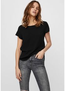 Véro Moda VERO MODA Damen Shirtbluse "VMBECCA", schwarz, feminin, Gr. XL, Web, Obermaterial: 97% Viskose (LENZING ECOVERO), 3% Elasthan, Blusen