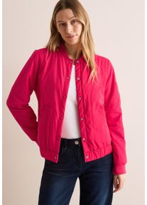 Cecil Damen Blouson, rot, casual, Gr. XXL, unifarben, Stoff, 100% Polyester, Jacken, mit Stehkragen