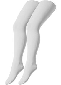Camano Kinder Strickstrumpfhose "cotton fine", Gr. 110, weiß, Obermaterial: 55% Baumwolle, 40% Polyamid, 5% Elasthan, unifarben, Strumpfhosen, mit