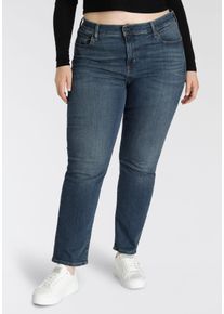 LEVI'S® PLUS LEVI'S PLUS Damen Straight-Jeans "724 PL HR STRAIGHT", blau, casual, Gr. 16, Denim/Jeans, Obermaterial: 85% Baumwolle, 7% Lyocell, 6%