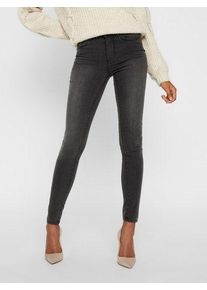 Véro Moda VERO MODA Damen Skinny-fit-Jeans "VMTANYA MR S PIPING JEANS VI207 GA NOOS", blau, modisch, Gr. M, unifarben, Denim/Jeans, Obermaterial: 50%