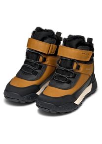 Geox Kinder Winterboots "J TREKKYUP BOY B ABX", Gr. 29, schwarz, Lederimitat, Textil, kontrastfarbene Details, casual, Schuhe, Klettstiefel,