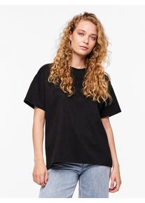 Pieces Damen Kurzarmshirt "PCSKYLAR SS OVERSIZED TEE NOOS", schwarz, modisch, Gr. XL, unifarben, Jersey, Obermaterial: 57% Polyester, 43% Baumwolle,