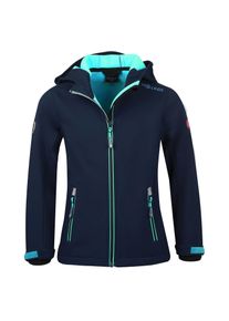 Trollkids Kinder Softshelljacke "GIRLS TROLLFJORD JACKET", blau, sportlich, Gr. 128, Obermaterial: 94% Polyester, 6% Elasthan, Jacken