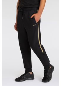 BOSS Green Herren Jogginghose "Hadikonos", schwarz, casual, Gr. XXL, Web, Obermaterial: 95% Baumwolle, 5% Elasthan, Hosen, mit BOSS Logodruck
