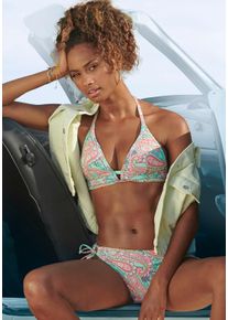 Venice Beach Damen Triangel-Bikini-Top "Paislee", grün, Gr. 34, bedruckt, Paisleymuster, Recycling-Polyamid, Bikini-Oberteile, bedruckt, mit