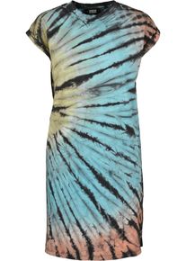 Urban Classics Damen Shirtkleid "Urban Classics Damen Ladies Tie Dye Dress", schwarz, Basic, Gr. XS, Batikmuster, 100% Baumwolle, Kleider