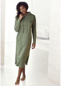 Buffalo Damen Sweatkleid, Gr. 32, grün, Sweatware, Obermaterial: 60% Baumwolle, 40% Polyester, unifarben, casual, Kleider