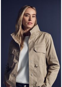 Street One Damen Jackenblazer, beige, casual, Gr. 42, unifarben, Web, Obermaterial: 100% Baumwolle, Blazer, mit Brusttaschen