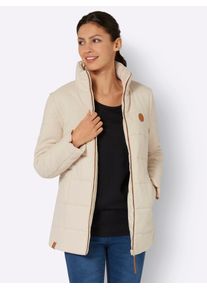 Casual Looks Damen Steppjacke, beige, Gr. 44, unifarben, 100% Polyester, Wattierung:100% Polyester, Jacken