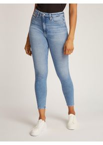 Damen Skinny-fit-Jeans "HIGH RISE SUPER SKINNY ANKLE", blau, feminin, Gr. 34, Calvin Klein Jeans, unifarben, Denim/Jeans, Obermaterial: 94%