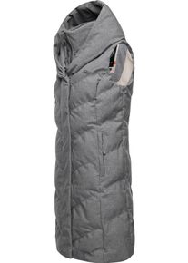 Ragwear Damen Steppweste "Natalka Vest", grau, Basic, Gr. L, Außenmaterial: 100% Polyester, Innenfutter: 100% Polyester, Wattierung: 100% Polyester,