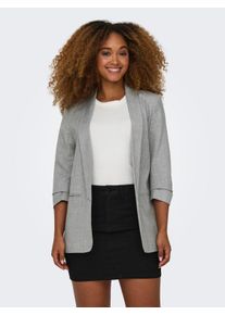 Only Damen Kurzblazer "ONLELLY 3/4 LIFE BLAZER TLR NOOS", grau, modisch, Gr. 34, meliert, Web, Obermaterial: 95% Polyester, 5% Elasthan, Blazer, mit