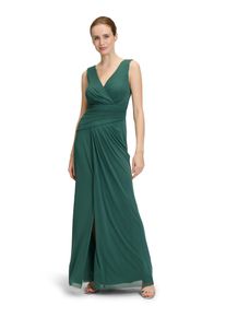 Vera Mont Damen Abendkleid "Vera Mont Abendkleid mit V-Ausschnitt", grün, Gr. 48, Netz, Obermaterial: 90% Polyamid, 10% Elasthan. Futter: 100%