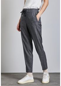 Street One Damen Stoffhose, lila, casual, Gr. 44, unifarben, Stoff, 63% Polyester, 34% Viskose, 3% Elasthan, Hosen, im elastischen Materialmix
