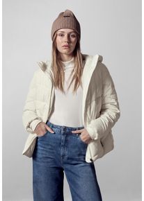 Damen Steppjacke, beige, casual, Gr. 40, STREET ONE STUDIO, unifarben, Stoff, 100% Polyester, Jacken, mit Kapuze