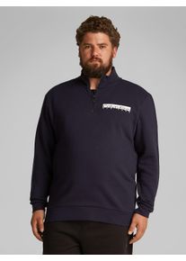 Herren Sweatshirt "BT_NY CHEST BOX LOGO Q-ZIP", blau, casual, Gr. XXL, CALVIN KLEIN BIG & TALL, unifarben, Sweatware, Obermaterial: 64% Baumwolle,