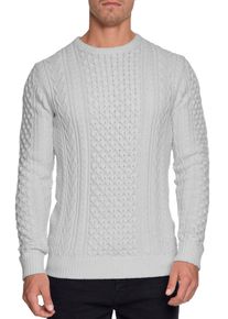INDICODE Herren Rundhalspullover "Belinski", grau, modisch, Gr. M, meliert, Strick, Obermaterial: 100% Baumwolle, Pullover