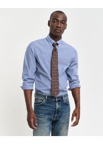 Gant Herren Langarmhemd "SLIM POPLIN STRIPE SHIRT", blau, casual, Gr. M, Web, Obermaterial: 100% Baumwolle, Hemden