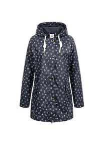 DEPROC Active Damen Regenjacke "Friesennerz HALIFAX ANCHOR WOMEN", blau, casual, Gr. 40, Obermaterial: 100% Polyurethan; Futter: 100% Polyester,